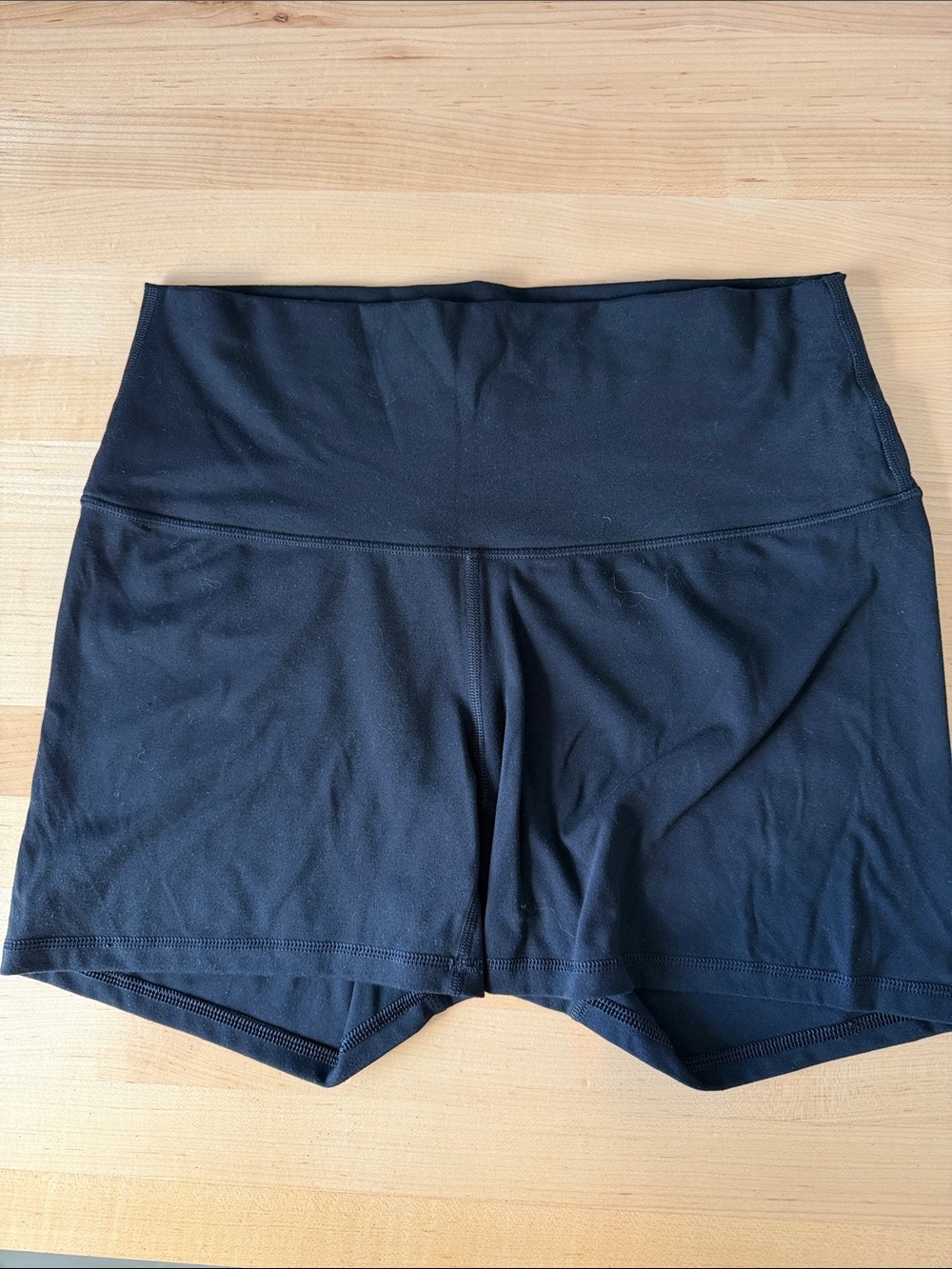 Women's High-Waist Black Athletic Shorts
